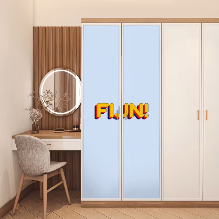 Fijn - Geel - Oranje deurposter klein -sfeer3