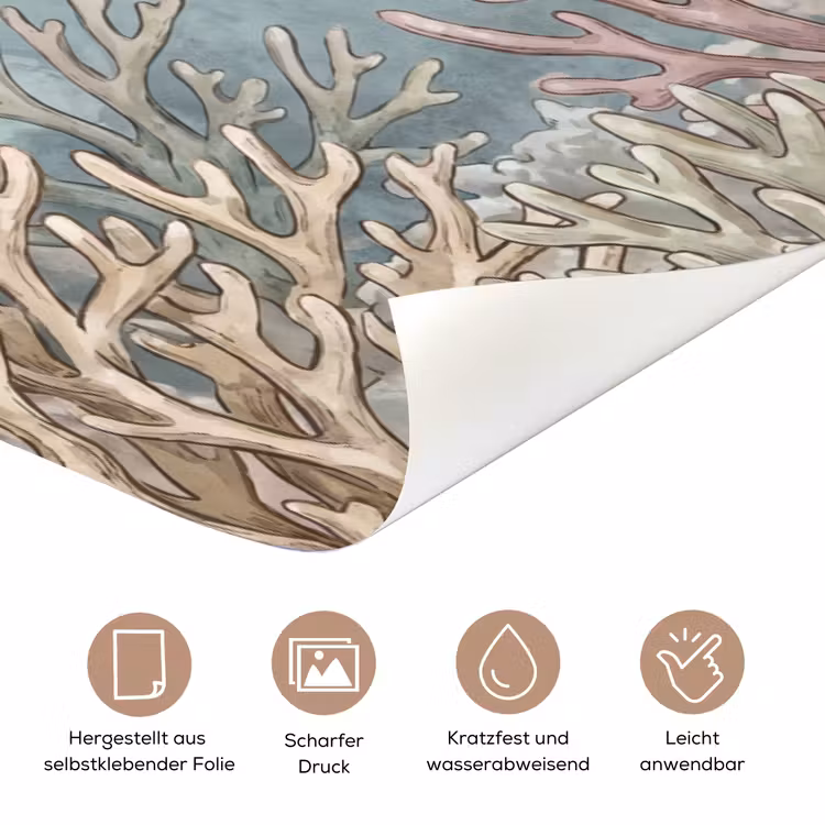 Vis - Koraal - Oceaan - Illustratie - Onderwater deurposter klein -tcloseup_DE