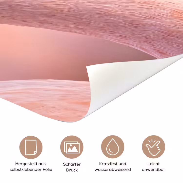 Flamingo - Portret - Roze deurposter klein -tcloseup_DE