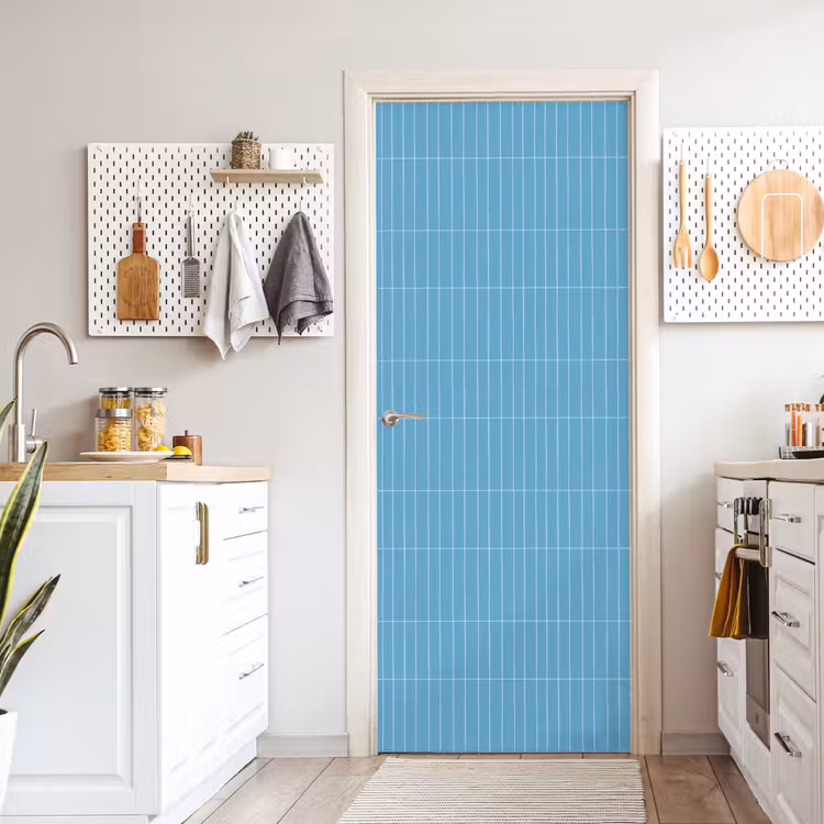 Tegel - Langwerpig - Patroon - Blauw deurposter klein 289 -sfeer5