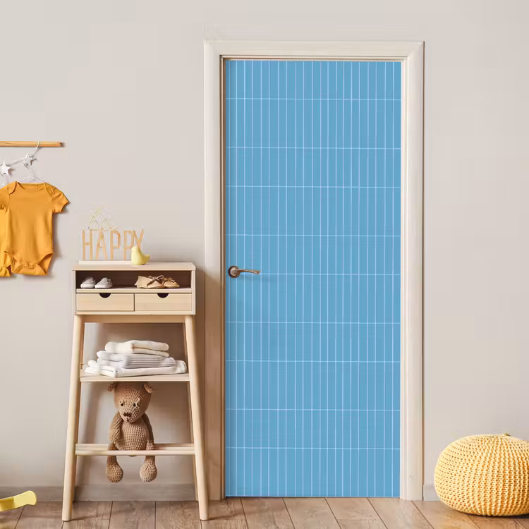 Tegel - Langwerpig - Patroon - Blauw deurposter klein 289 -sfeer4