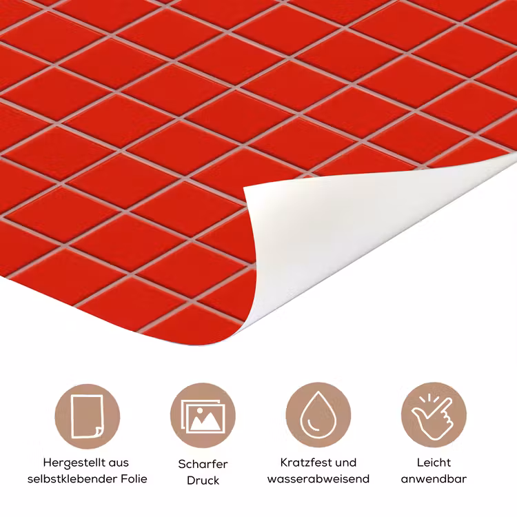 Tegel - Patroon - Kersen - Rood deurposter klein 289 -tcloseup_DE