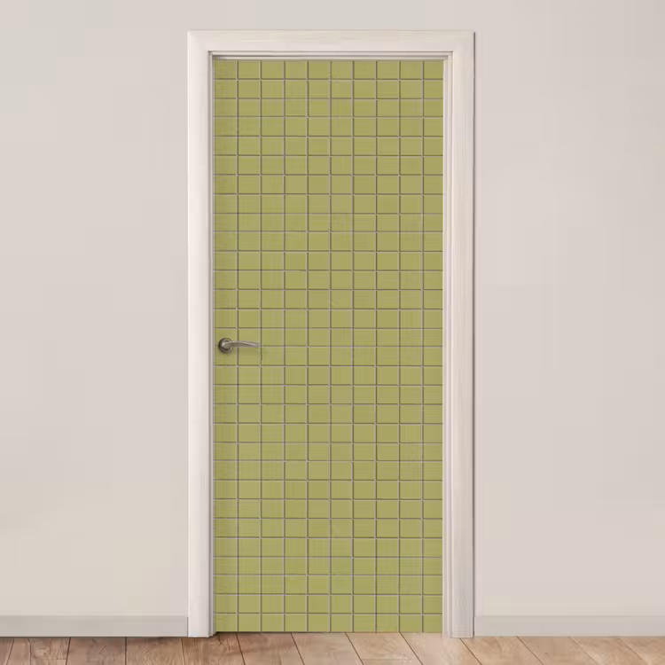 Tegel - Patroon - Olijfgroen deurposter klein 289 -3d_beige