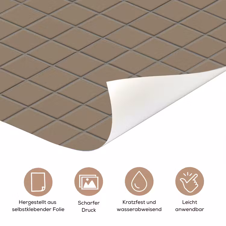 Tegel - Patroon - Taupe deurposter klein 289 -tcloseup_DE