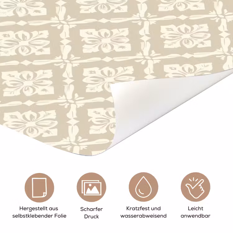 Floraal - Ornament - Beige deurposter klein 289 -tcloseup_DE