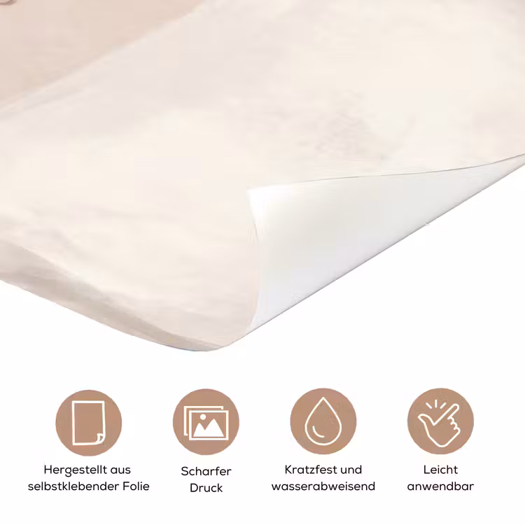 Vrouw - Cirkels - Beige deurposter klein -tcloseup_DE