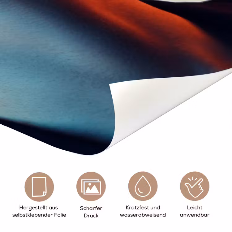 Vrouw - Oranje - Abstract - Modern - Kleurrijk deurposter klein -tcloseup_DE