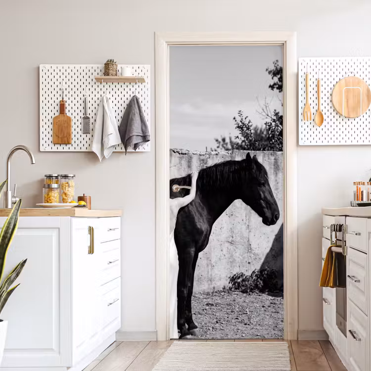 Vrouw - Paard - Artistiek deurposter klein -sfeer5