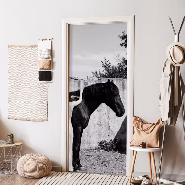 Vrouw - Paard - Artistiek deurposter klein -sfeer6