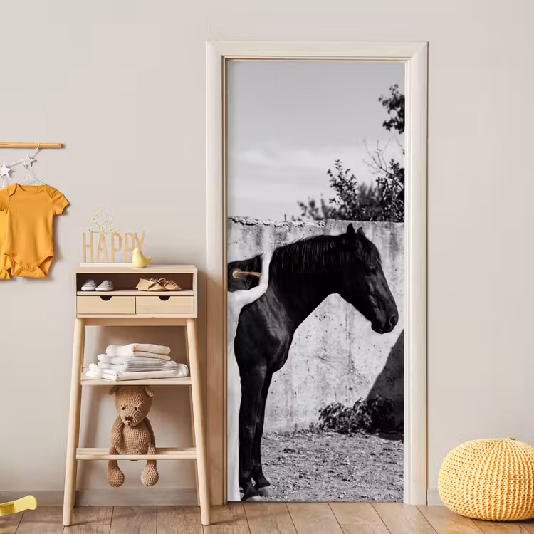 Vrouw - Paard - Artistiek deurposter klein -sfeer4
