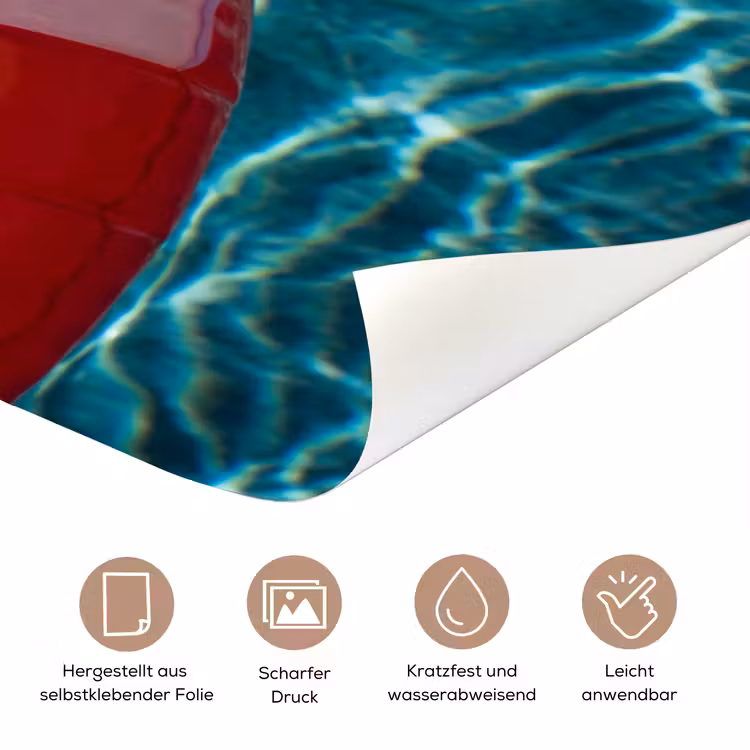 Recreatie - Water - Zomer - Rood - Wit deurposter klein -tcloseup_DE