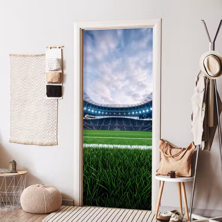 Voetbal - Stadion - Sport - Groen deurposter klein -sfeer6
