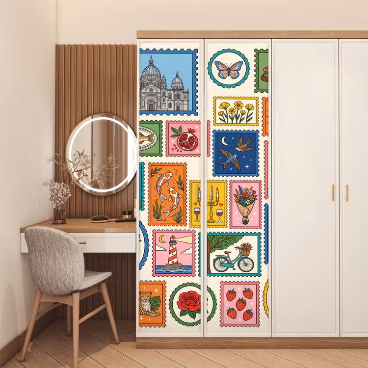 Gebouw - Koepel - Architectuur - Klassiek - Grijs deurposter klein -sfeer3