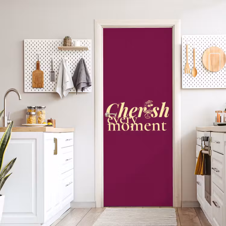 Cherish every moment - Cocktailglas - Bordeaux deurposter klein -sfeer5
