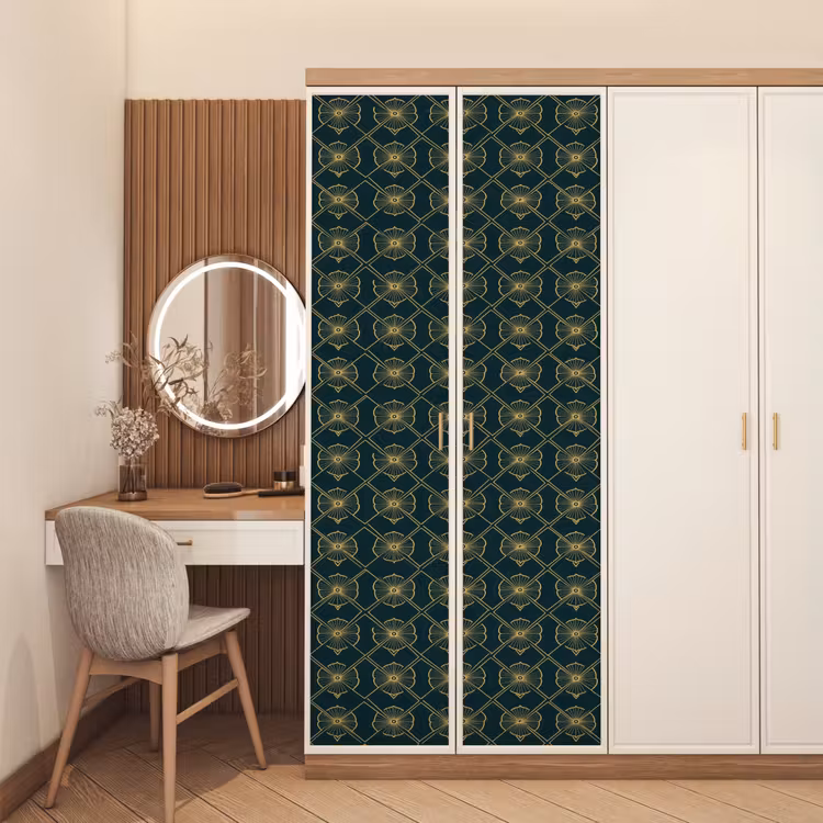 Geometrisch - Elegant - Groen deurposter klein 289 -sfeer3