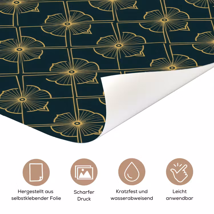 Geometrisch - Elegant - Groen deurposter klein 289 -tcloseup_DE