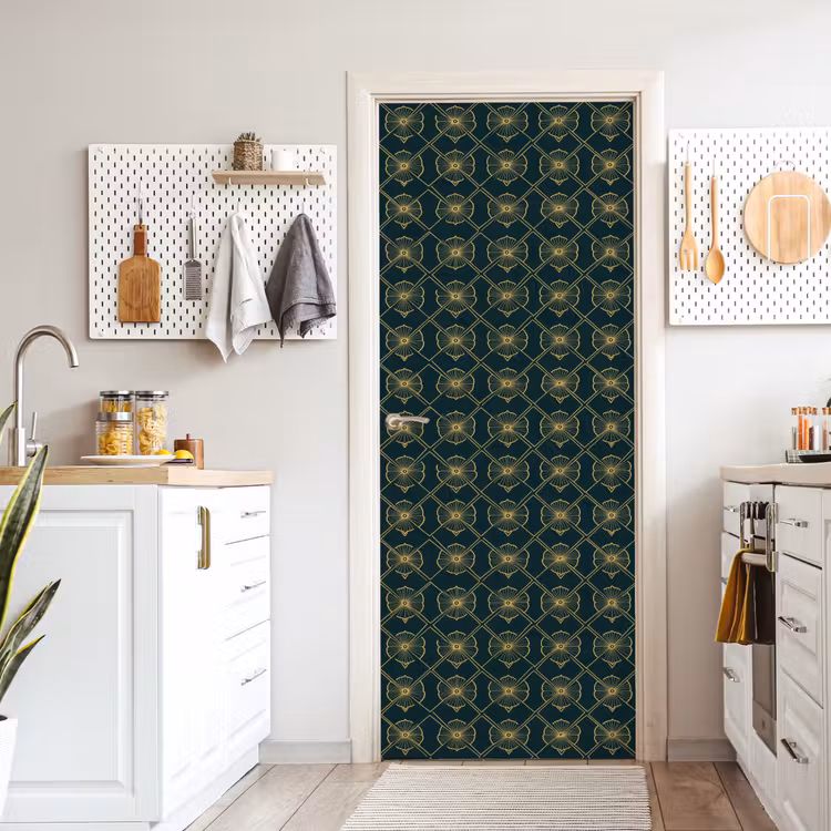 Geometrisch - Elegant - Groen deurposter klein 289 -sfeer5