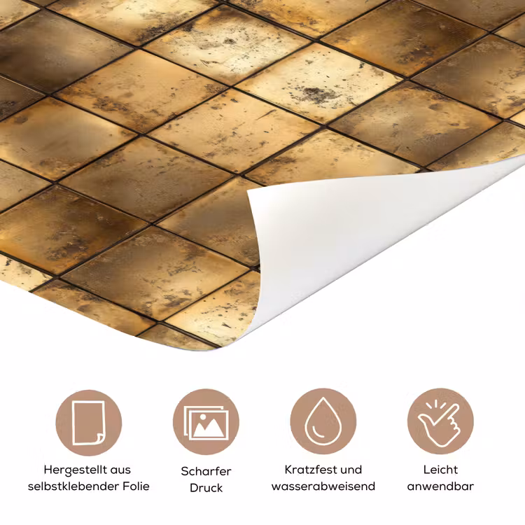 Geometrisch - Tegels - Goud deurposter klein 289 -tcloseup_DE
