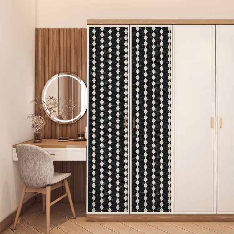 Geometrisch - Patroon - Marmer - Groen deurposter klein 289 -sfeer3