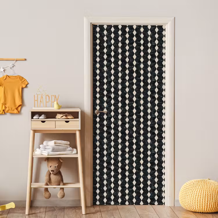 Geometrisch - Patroon - Marmer - Groen deurposter klein 289 -sfeer4