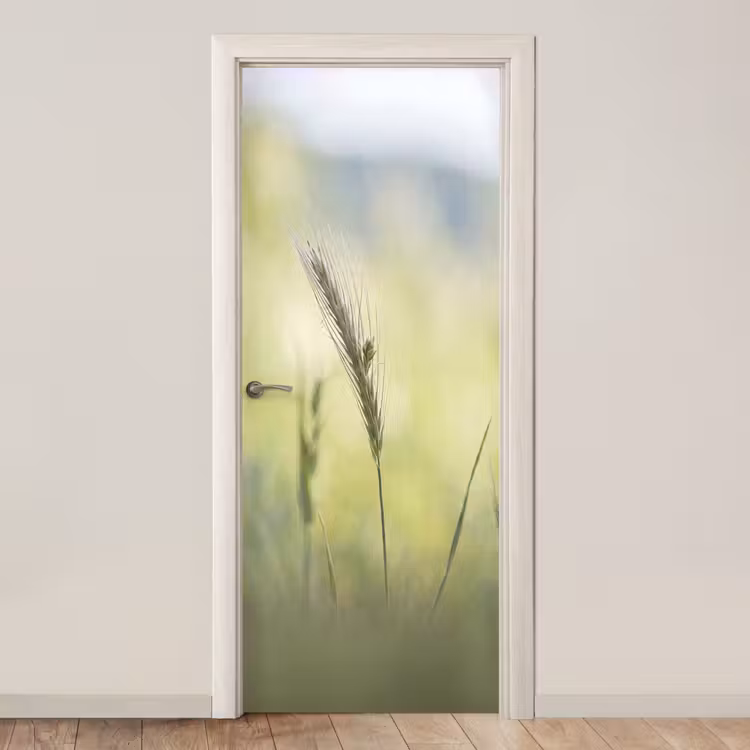 Graan - Aar - Natuur - Groen - Detail deurposter klein -3d_beige