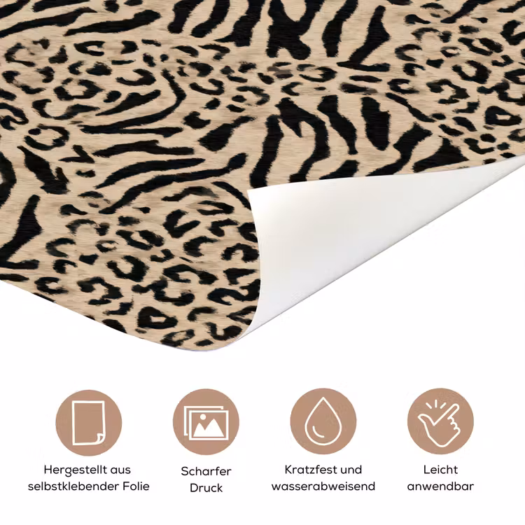 Giraf - Zebra - Motief - Bruin deurposter klein 289 -tcloseup_DE