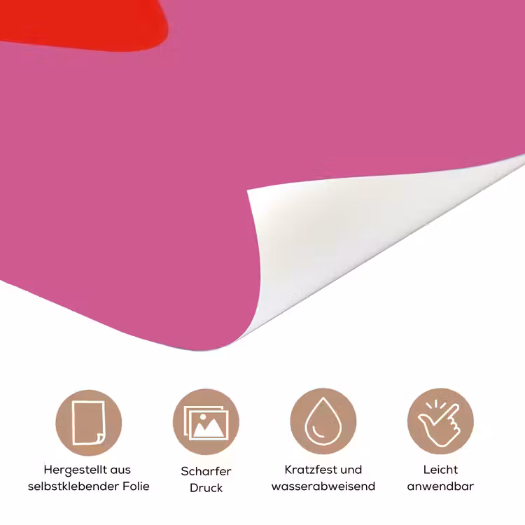 Girl power - Hart - Roze - Rood deurposter klein -tcloseup_DE