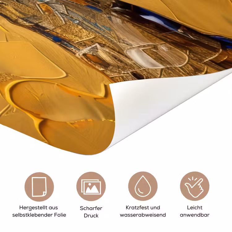 Goud - Boom - Abstract - Modern deurposter klein -tcloseup_DE