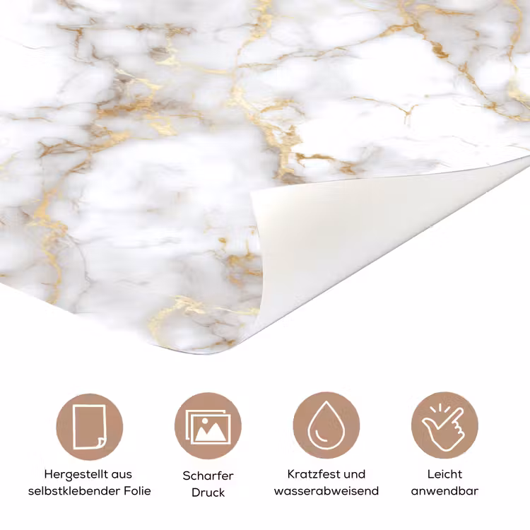Gouden aders - Marmer - Wit deurposter klein 289 -tcloseup_DE