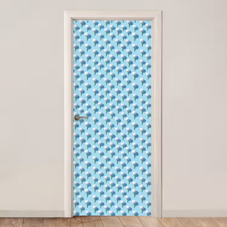 Golf - Ballen - Blauw deurposter klein 289 -3d_beige