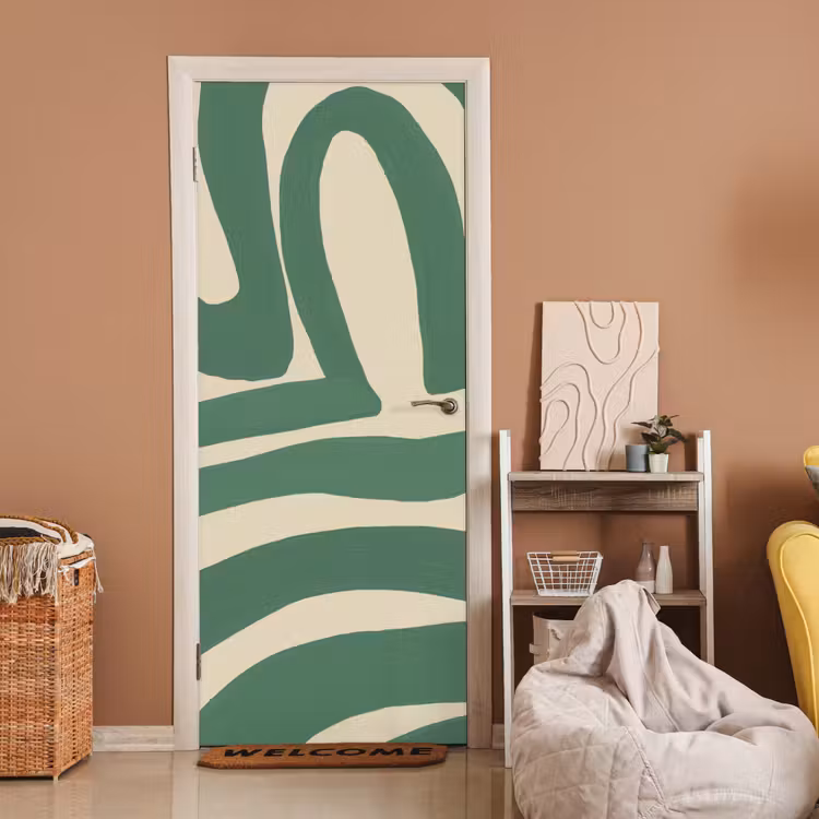 Groen - Kunst - Abstract deurposter klein -sfeer1