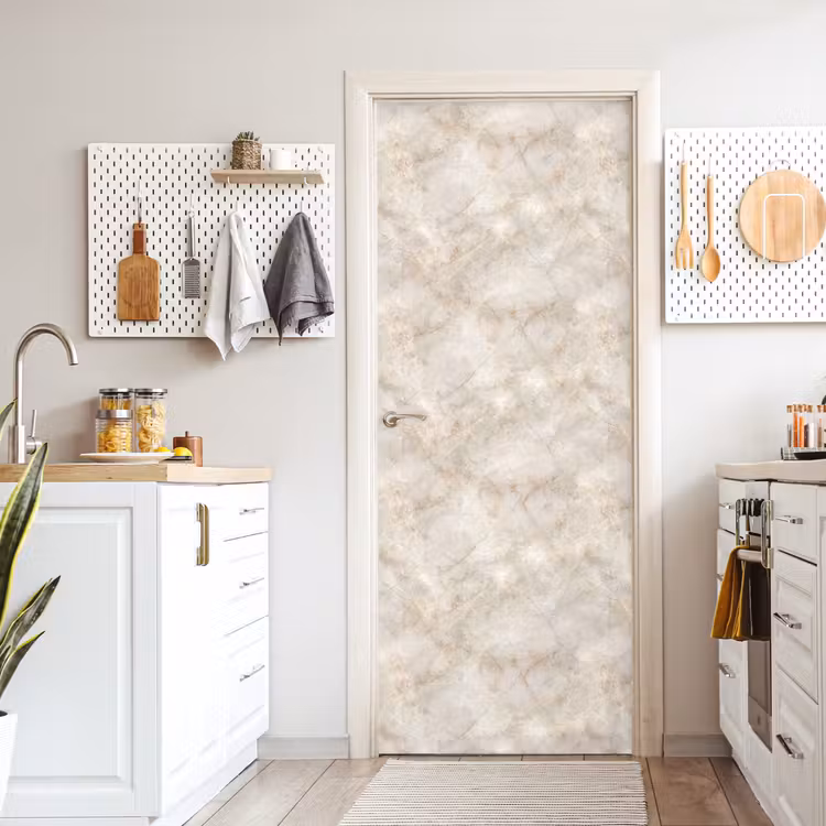 Lichtbeige - Goudbruine Nerven - Marmer deurposter klein 289 -sfeer5