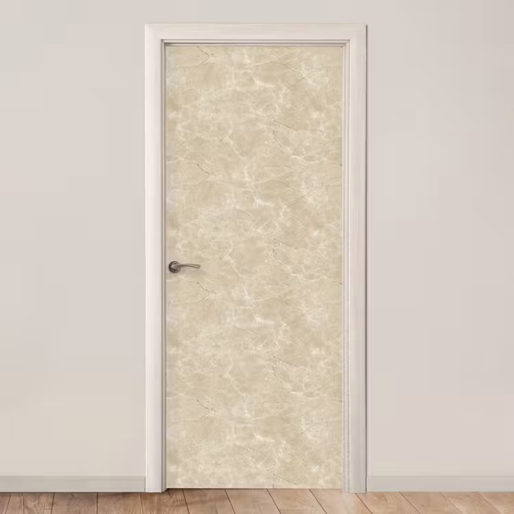 Lichtbeige - Marmer - Diffusie adering deurposter klein 289 -3d_beige