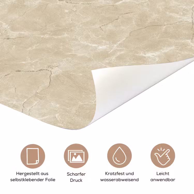 Lichtbeige - Marmer - Diffusie adering deurposter klein 289 -tcloseup_DE