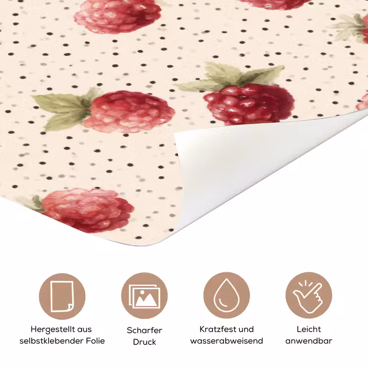 Framboos - Stippen - Rood deurposter klein 289 -tcloseup_DE