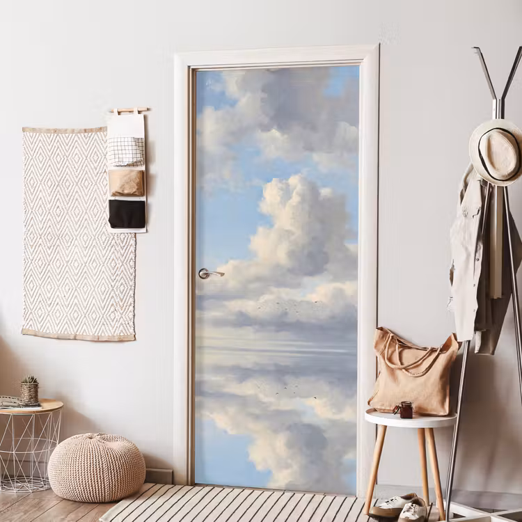 Lucht - Wolken - Natuur - Klassiek - Blauw deurposter klein -sfeer6