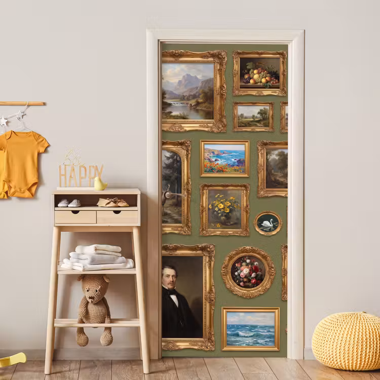 Hert - Bos - Natuur - Klassiek - Dieren deurposter klein -sfeer4