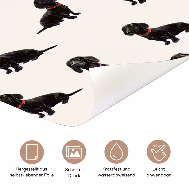 Hond - Patroon - Zwart deurposter klein 289 -tcloseup_DE