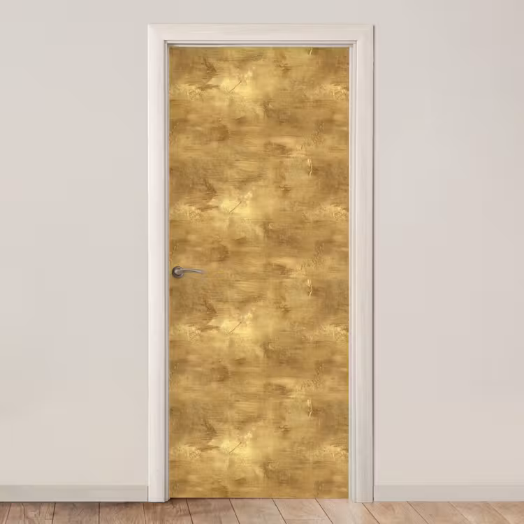 Industrieel - Textuur - Goud deurposter klein 289 -3d_beige
