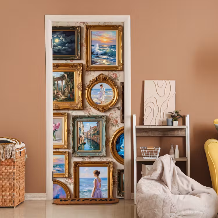 Interieur - Kunst - Collectie - Klassiek - Goud deurposter klein -sfeer1