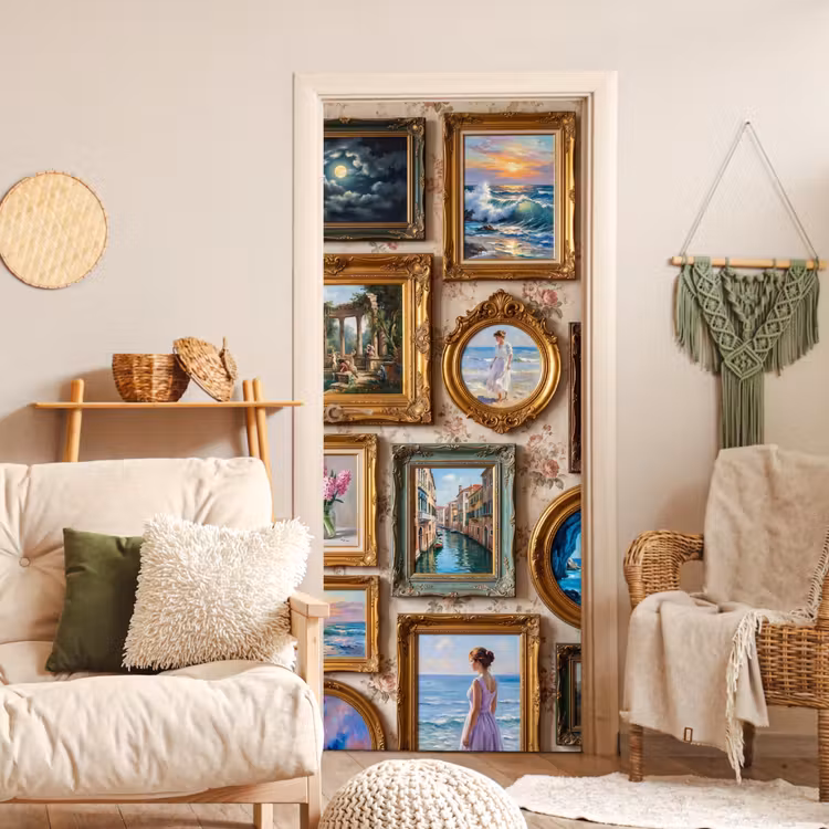 Interieur - Kunst - Collectie - Klassiek - Goud deurposter klein -sfeer2