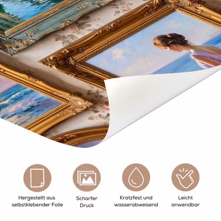 Interieur - Kunst - Collectie - Klassiek - Goud deurposter klein -tcloseup_DE
