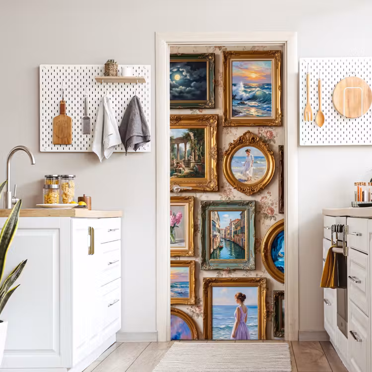 Interieur - Kunst - Collectie - Klassiek - Goud deurposter klein -sfeer5