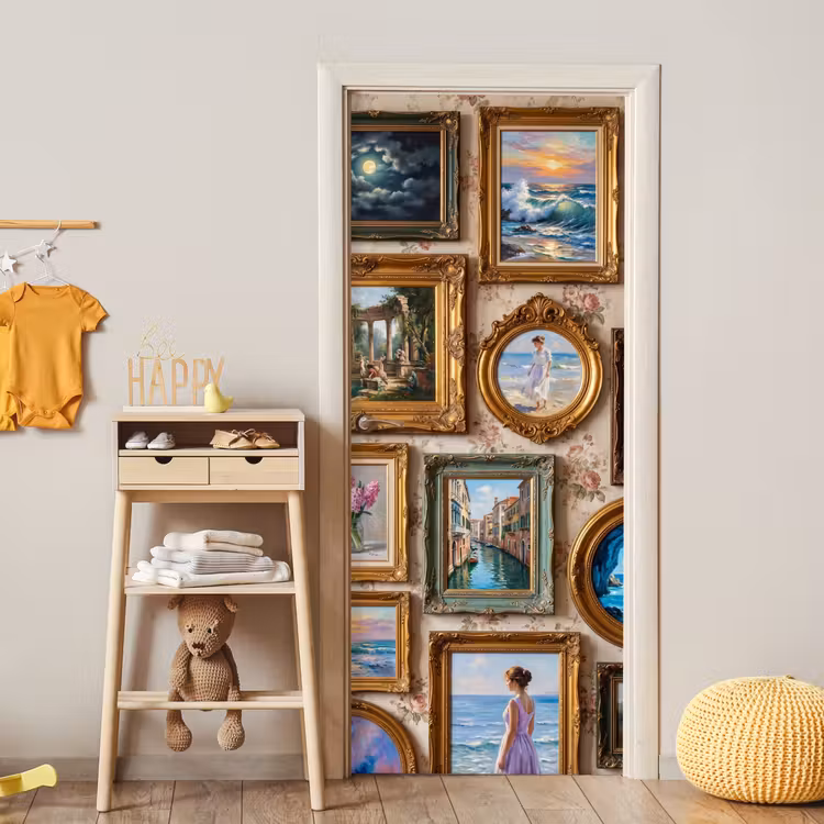 Interieur - Kunst - Collectie - Klassiek - Goud deurposter klein -sfeer4