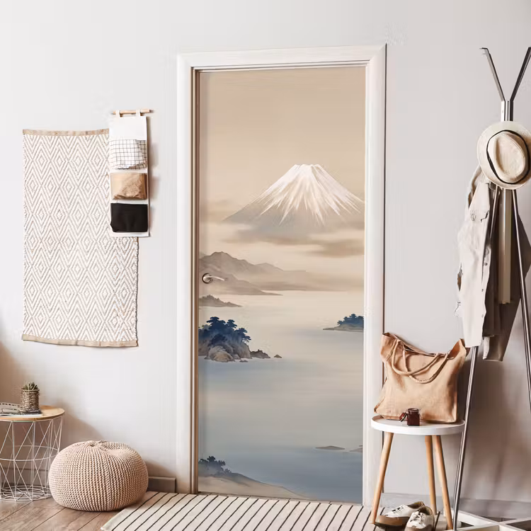 Japans - Landschap - Beige deurposter klein -sfeer6