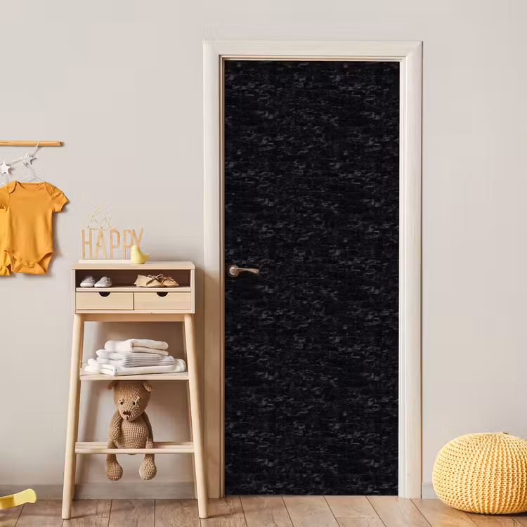 Tegels - Patroon - Marmer - Zwart deurposter klein 289 -sfeer4