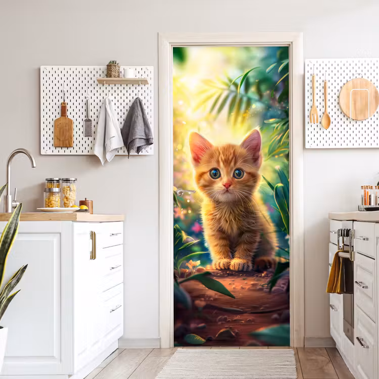 Kat - Huisdier - Natuur deurposter klein -sfeer5