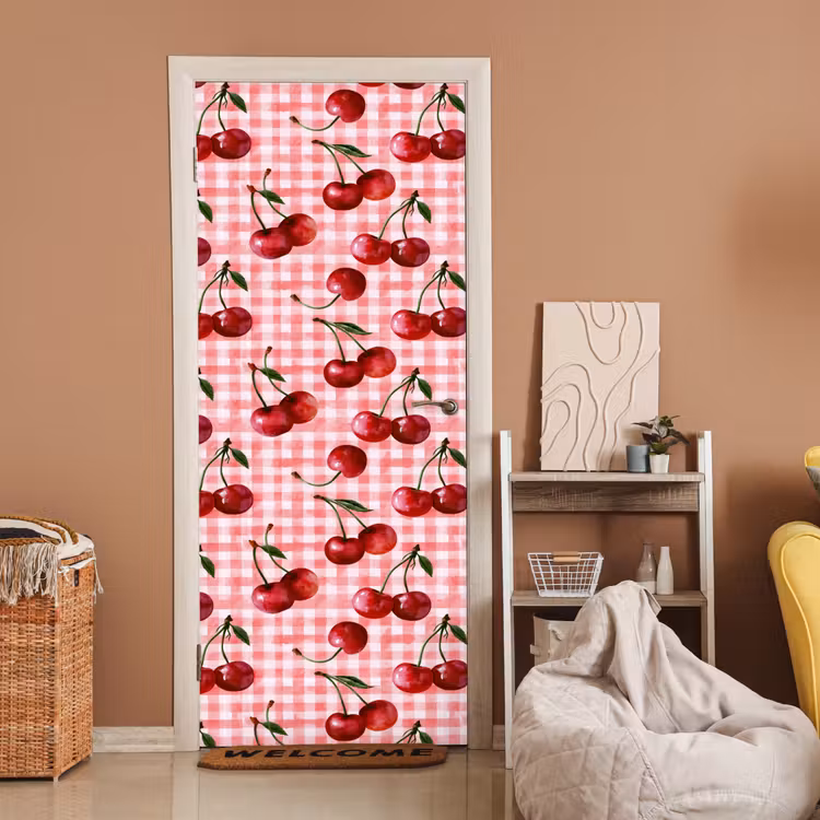 Kersen - Blokken - Rood deurposter klein 289 -sfeer1