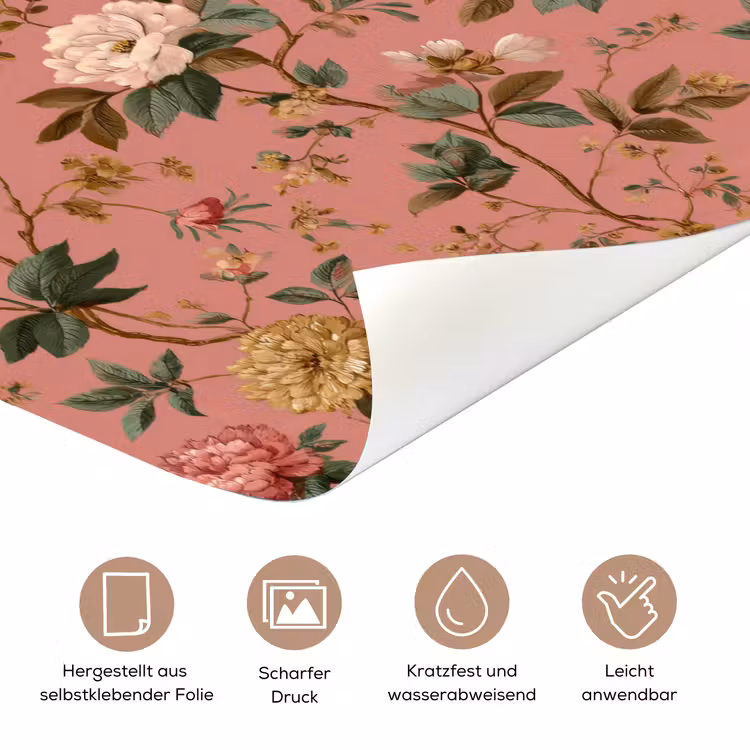 Klassiek - Botanisch - Roze deurposter klein 289 -tcloseup_DE