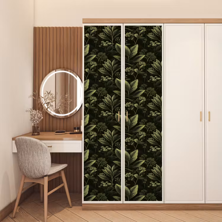Klassiek - Donker - Botanisch - Planten deurposter klein 289 -sfeer3